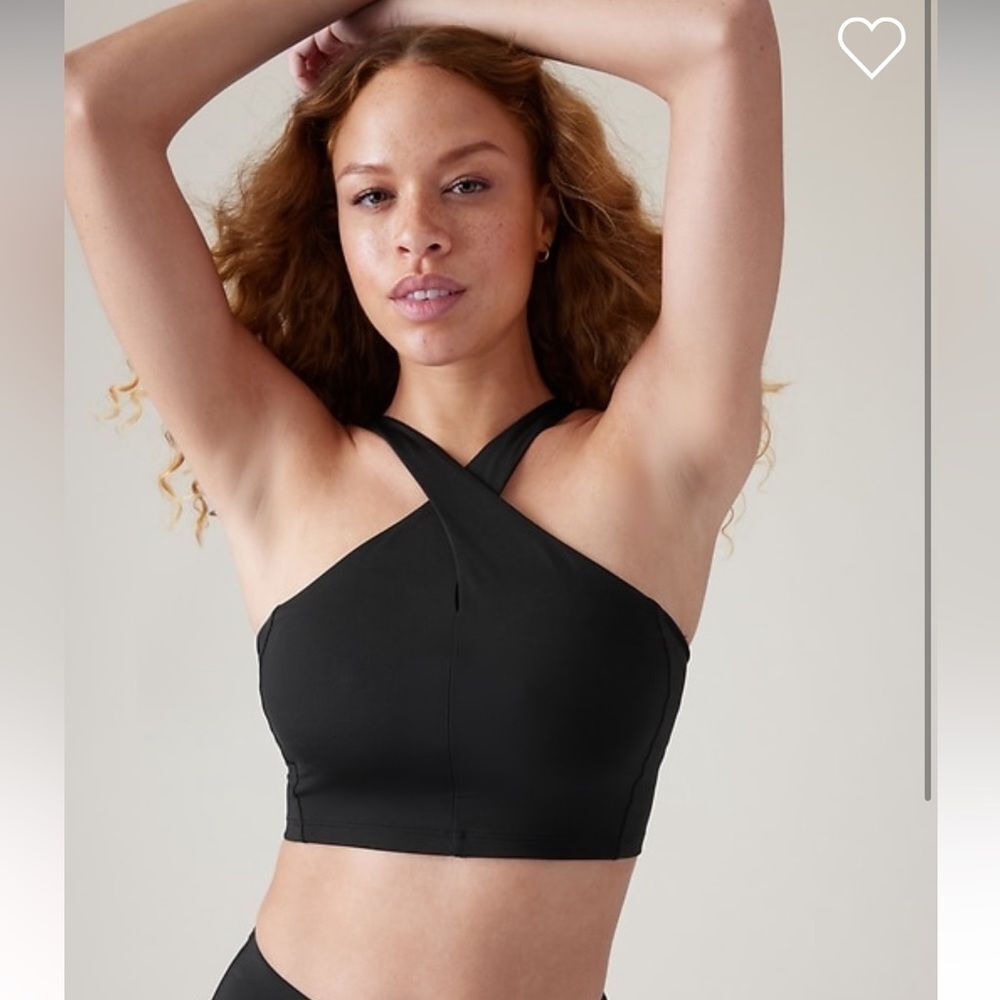 Athleta Crossed Bikini Top D-DD // Black #535780